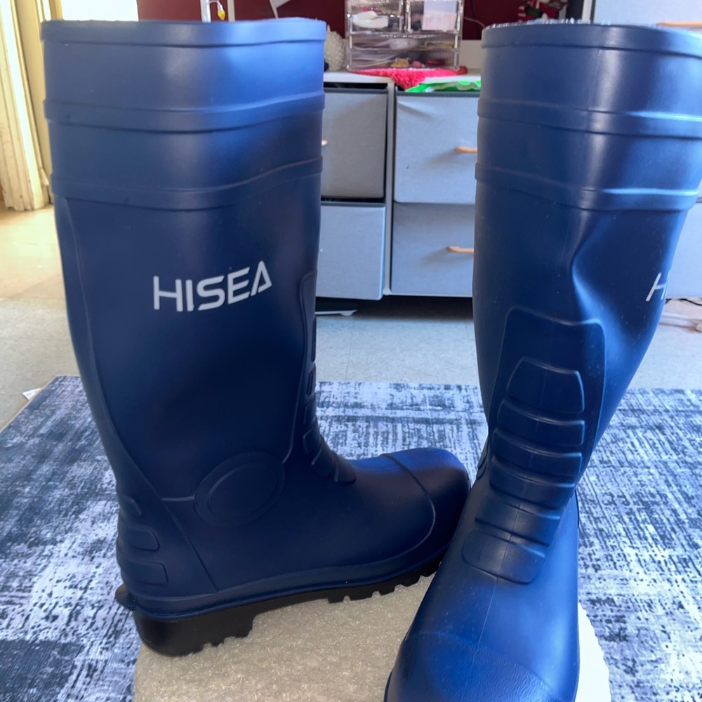 HISEA Women's Blue Rain Boots
